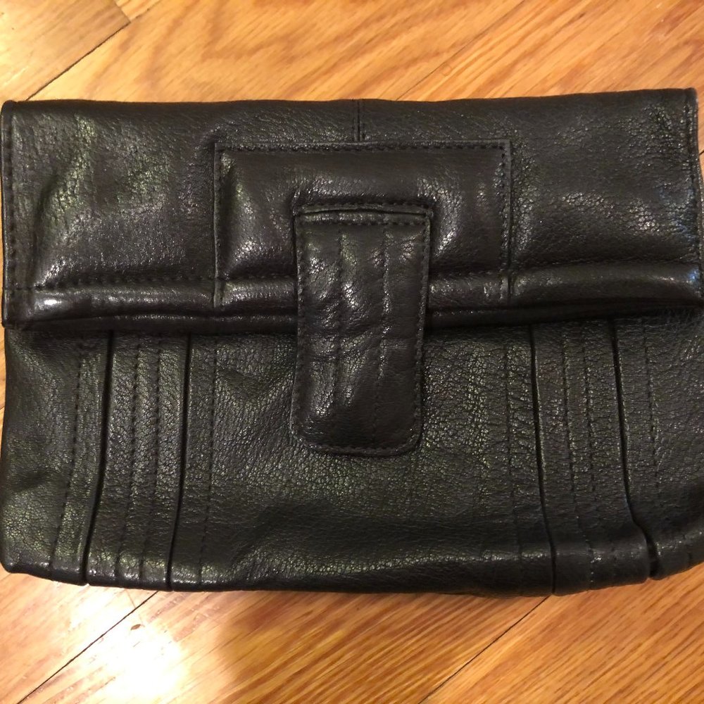 Latico Soft Black Leather Clutch